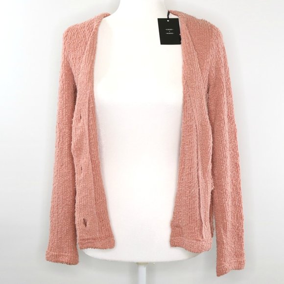 Code x Mode Pink Knit V-Neck Pocket Cardigan - Picture 7 of 12